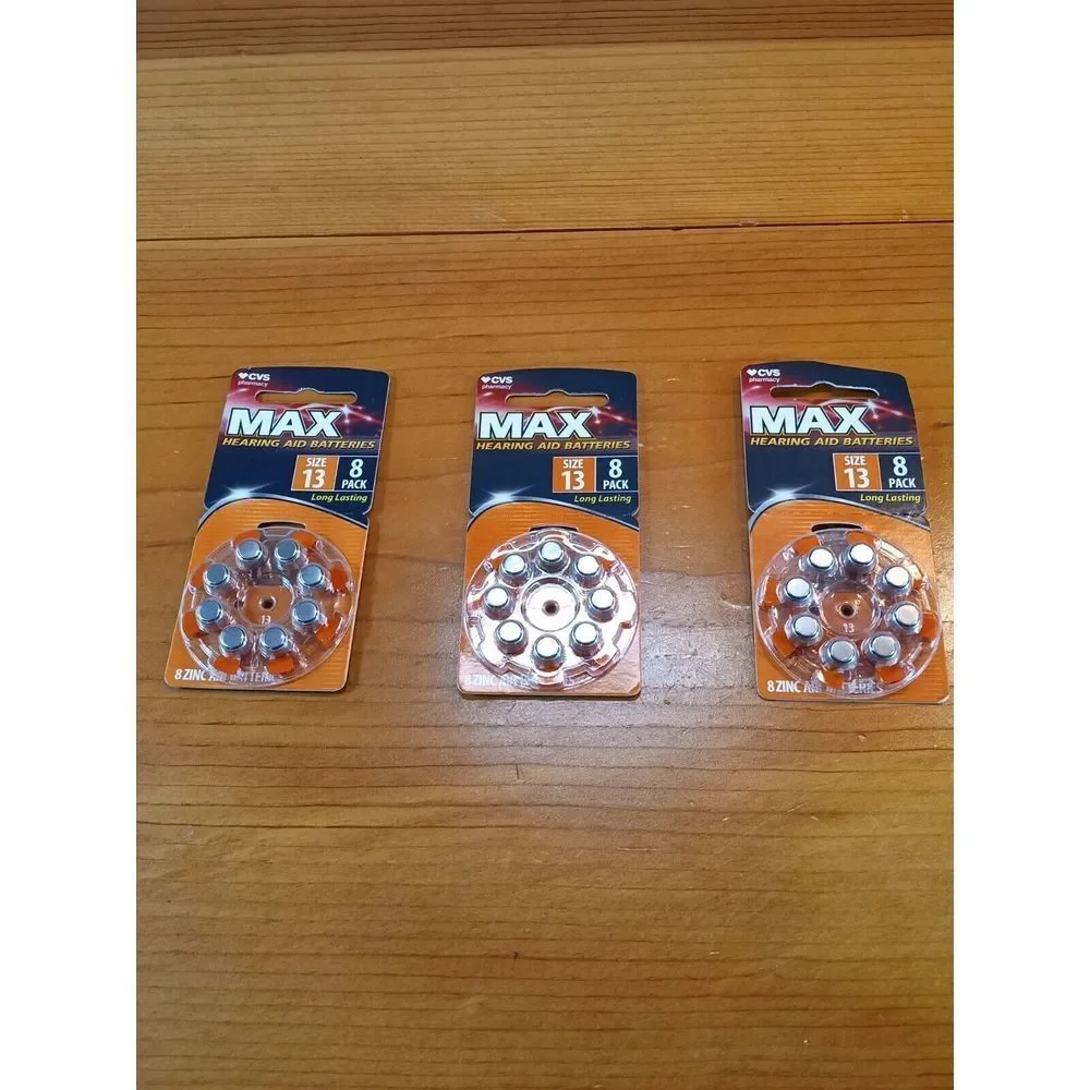 MAX HEARING AID‎ BATTERYS SIZE 13 8 PACK (BRAND NEW) 3 Packs Of Batteries 🔋🔋🔋